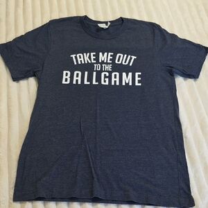 Bella Canvas Navy 'Take Me Out to the Ballgame' Graphic Tee